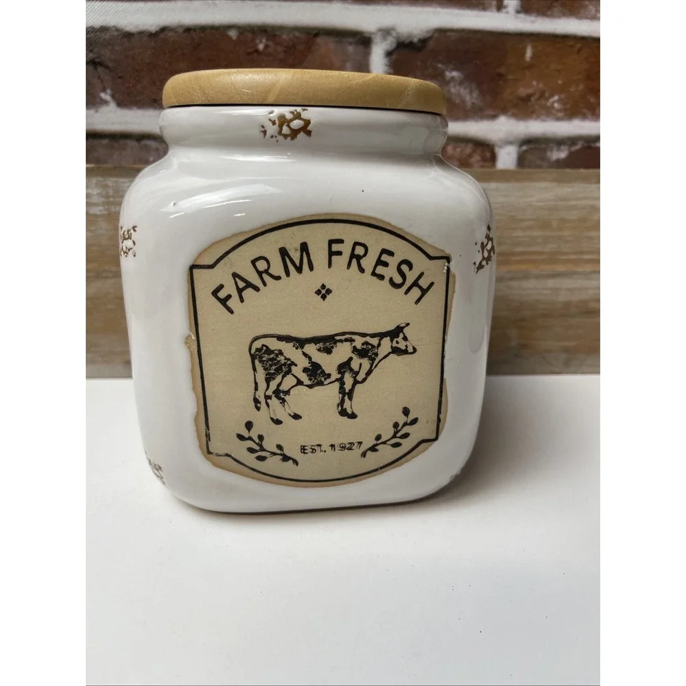 Farm Fresh Ceramic Canister 6.5